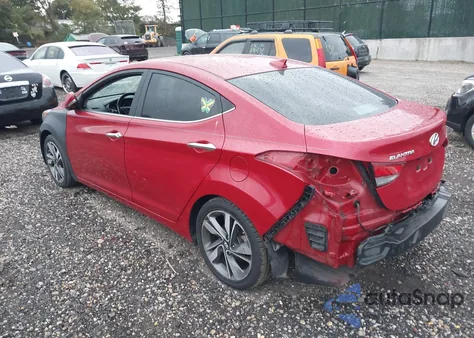 2014 Hyundai Elantra Limited z USA, uszkodzony, nr VIN KMHDH4AE1EU105475